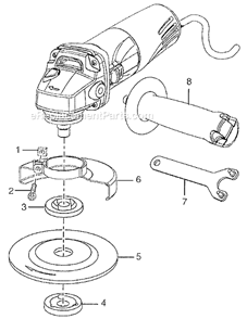 Part Location Diagram of 39028001051 Ryobi GRINDING WHEEL