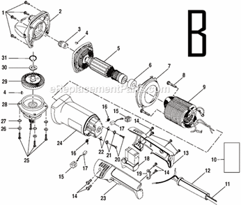 Part Location Diagram of AG450-39 Ryobi Fan Baffle