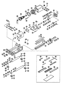Page B Diagram and Parts List for AP-10  Ryobi Planer Jointer
