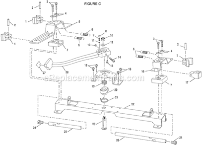 Page C Diagram and Parts List for AP1300  Ryobi Planer Jointer