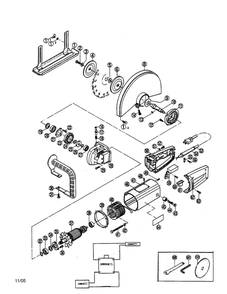 Cut-Off-Machine Diagram and Parts List for PC-3050  Ryobi Miter Saw