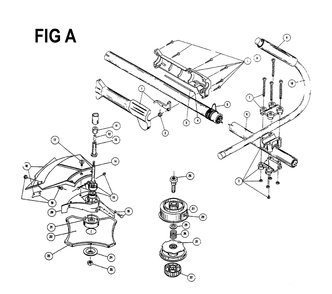 Fig-1 Diagram and Parts List for IDC540-2 009081201-108034825 Ryobi Trimmer