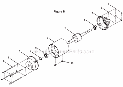 Page B Diagram and Parts List for BGH616  Ryobi Angle Grinder