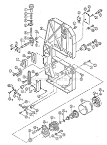 Page A Diagram and Parts List for BS900  Ryobi Band Saw