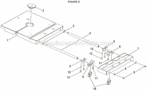 Page C Diagram and Parts List for BS903  Ryobi Band Saw