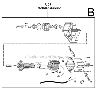 Page B Diagram and Parts List for BT3000  Ryobi Table Saw