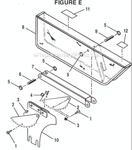 Page E Diagram and Parts List for BT3100-1  Ryobi Table Saw