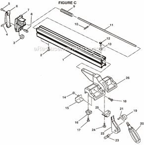 Part Location Diagram of 0181010115-58 Ryobi Front Block Bt3100