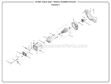 Part Location Diagram of 101010209 Ryobi PAD RUBBER PLUG