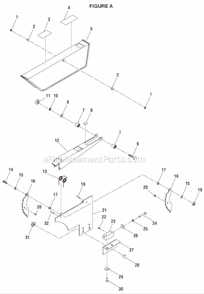 Page A Diagram and Parts List for BTS15  Ryobi Table Saw