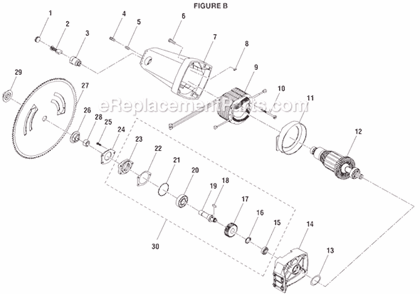 Page B Diagram and Parts List for BTS15  Ryobi Table Saw