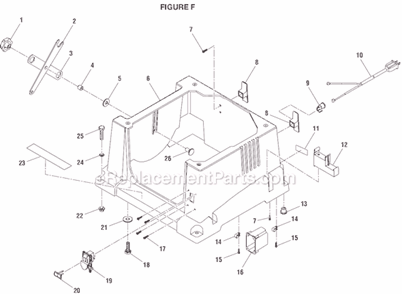 Page F Diagram and Parts List for BTS15  Ryobi Table Saw