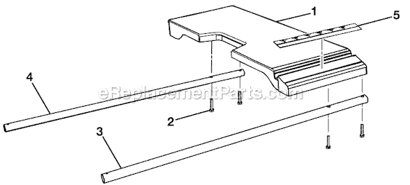 Page E Diagram and Parts List for BTS16  Ryobi Table Saw