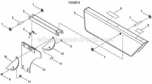 Page B Diagram and Parts List for BTS20R-1  Ryobi Table Saw