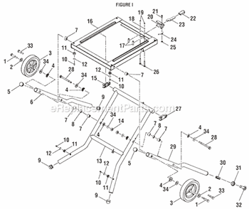 Page I Diagram and Parts List for BTS20R-1  Ryobi Table Saw