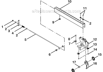 Page C Diagram and Parts List for BTS211  Ryobi Table Saw