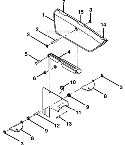 Page E Diagram and Parts List for BTS211  Ryobi Table Saw