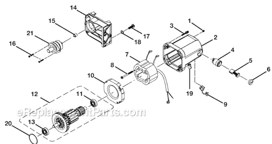 Page F Diagram and Parts List for BTS211  Ryobi Table Saw
