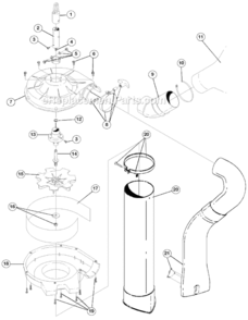 Page A Diagram and Parts List for BV720R 41AJBV-A034 Ryobi Leaf Blower / Vacuum