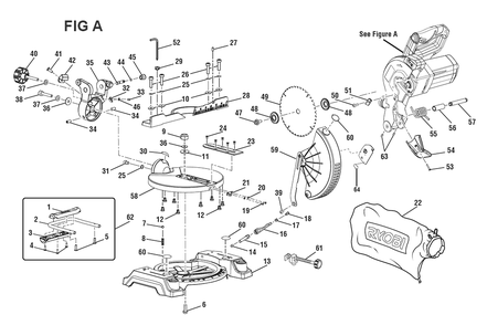Part Location Diagram of 89240006011 Ryobi WASHER FLAT D255XD105XT19M