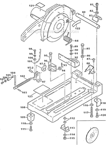 Page A Diagram and Parts List for C35611  Ryobi Table Saw