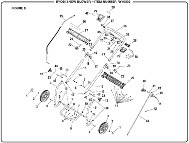 Part Location Diagram of 694988001 Ryobi Lower Handle