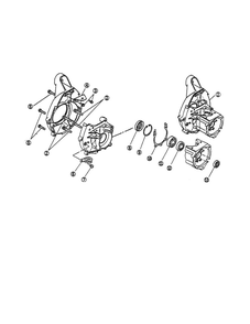 Crankcase System Diagram and Parts List for ER-382K  Ryobi Hammer Drill