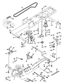 Drive Diagram and Parts List for HDK 19H42 (960160004-01)(2005) Ryobi Lawn Tractor