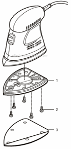 Page A Diagram and Parts List for CFS1500  Ryobi Sander Polisher