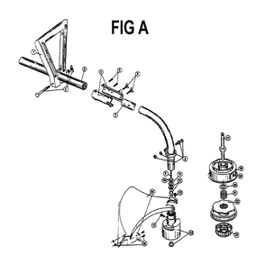 Fig-1 Diagram and Parts List for IDC130 110245626-301035200 Ryobi Trimmer