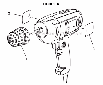Page A Diagram and Parts List for D40  Ryobi Electric Drill