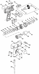 Page A Diagram and Parts List for D46C  Ryobi Electric Drill
