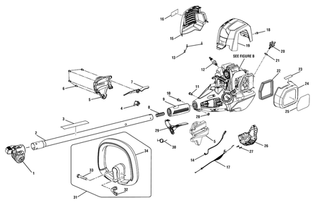 Figure A Diagram and Parts List for RY 4 CCS (Rev 01)(090432041)(2020-09) Ryobi Trimmer