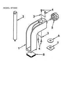 Miter Clamping Kit Diagram and Parts List for BT3000SXI  Ryobi Table Saw