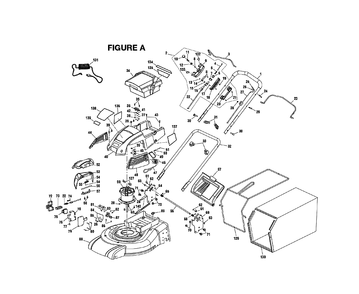 Fig-0 Diagram and Parts List for RY14110A  Ryobi Lawn Mower