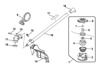Figure C Diagram and Parts List for RY 4 CSS (Rev 01)(090432040)(2020-09) Ryobi Trimmer