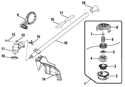 General Assembly (Part 2) Diagram and Parts List for RY 253 SS (Rev 02)(090333030)(2018-02) Ryobi Trimmer