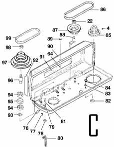 Page C Diagram and Parts List for DP120  Ryobi Drill Press