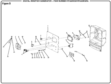 Part Location Diagram of 638700043 Ryobi Front Cover