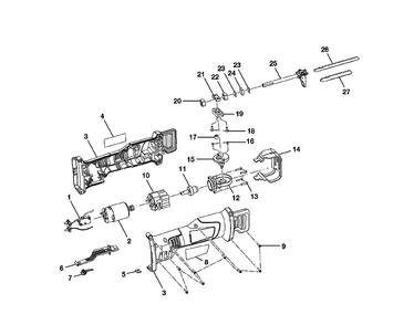 Fig-0 Diagram and Parts List for CR120  Ryobi Saw