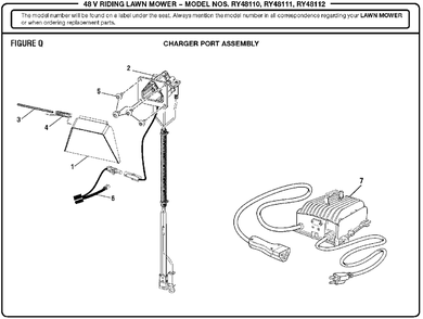 Figure Q Diagram and Parts List for RY 48111 (Rev 04)(099749002)(2017-11) Ryobi Lawn Tractor
