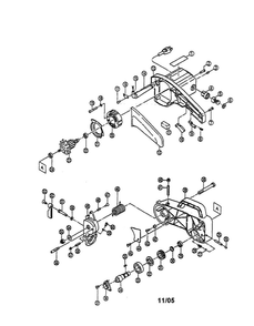 Motor/Housing Diagram and Parts List for TS-260II  Ryobi Miter Saw