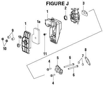 Figure J Diagram and Parts List for RYC I911 LP (Rev 01)(090930329)(2018-07) Ryobi Generator