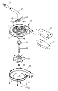 Turbo Blower Diagram and Parts List for TB 720 R 41AJTB-B034 Ryobi Leaf Blower / Vacuum