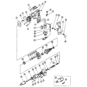 Unit Parts Diagram and Parts List for E-3800-1980  Ryobi Screwdriver