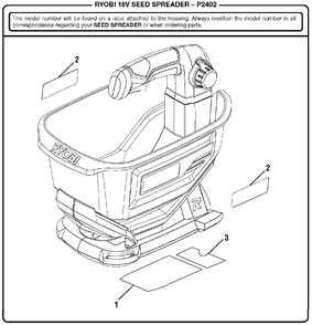 General Assembly Diagram and Parts List for P 2402 (Rev 01)(090393003)(2017-12) Ryobi Sprayer