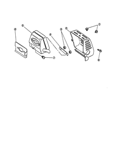 Muffler System Diagram and Parts List for ER-382K  Ryobi Hammer Drill