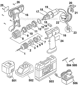 Part Location Diagram of 4360006 Ryobi Bit Holder
