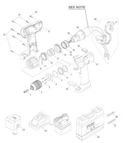 Part Location Diagram of 6856905 Ryobi Magnet Tray Yellow