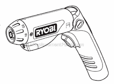 Page A Diagram and Parts List for HP37  Ryobi Cordless Drill